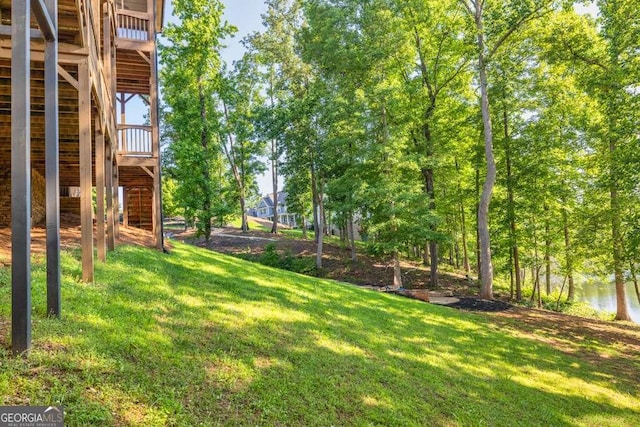 1521 Waterside Ct, Jefferson, GA 30549 - view of grassy yard with stairs and a deck