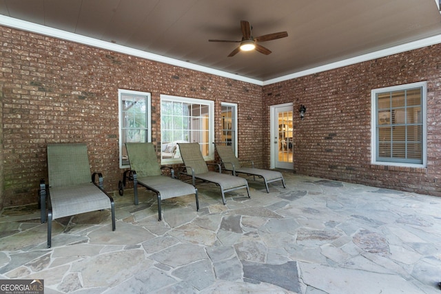 150 Inwood Ter, Roswell, GA 30075 - view of patio with a ceiling fan
