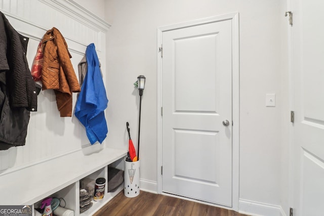 137 Park Chase Ln, Dallas, GA 30132 - mudroom with baseboards and dark wood-style flooring
