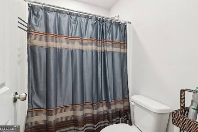 137 Park Chase Ln, Dallas, GA 30132 - bathroom featuring toilet and a shower with shower curtain
