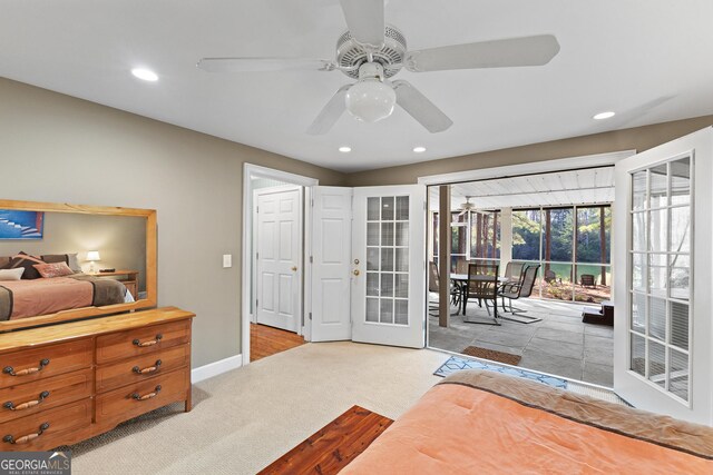 404 Golden Delicious Rd, Clarkesville, GA 30523 - bedroom with carpet, baseboards, access to outside, and recessed lighting