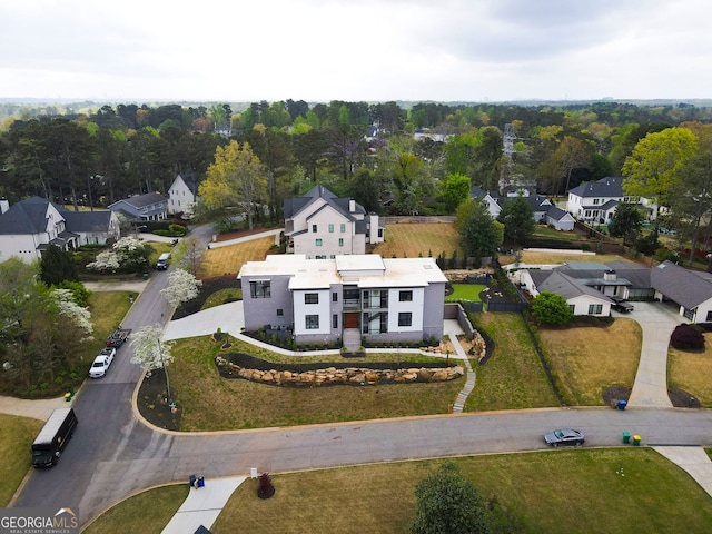 bird's eye view featuring a residential view