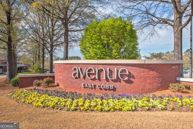 view of community sign