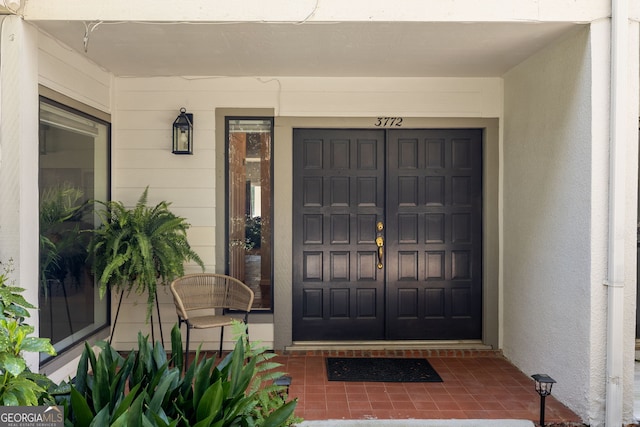 3772 Paces Ferry W SE, Atlanta, GA 30339 - entrance to property featuring a porch and stucco siding
