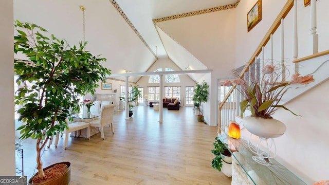 lobby with stairs