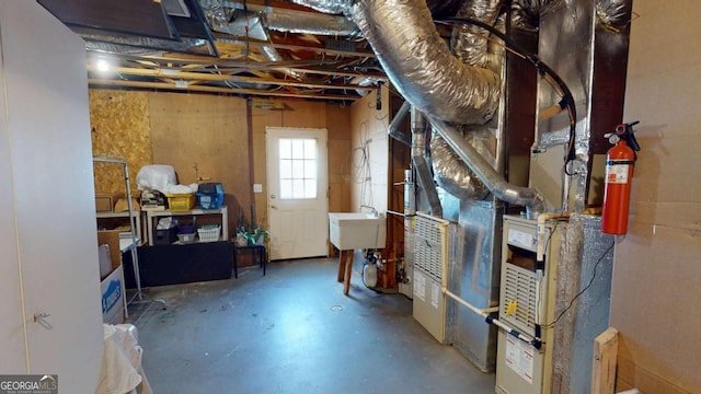 view of basement