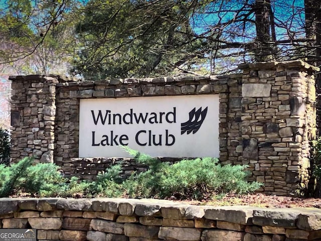 view of community sign