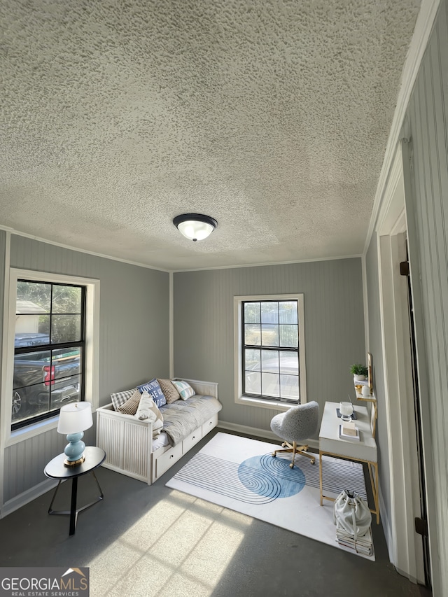 1911 Park Ave S, Tifton, GA 31794 - living room with a textured ceiling and crown molding