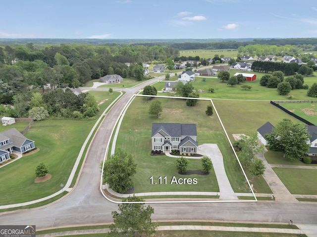 bird's eye view featuring a residential view