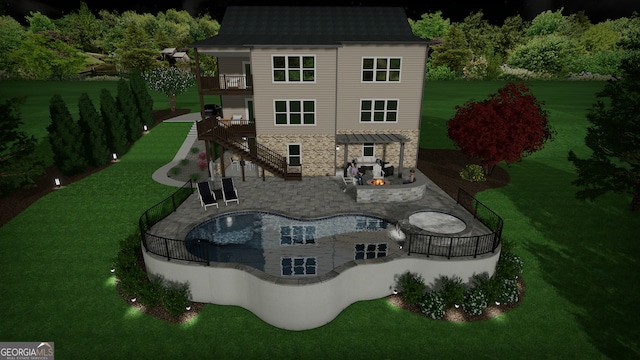 birds eye view of property