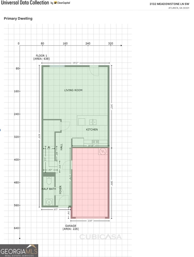 3132 Meadowstone Ln SW, Atlanta, GA 30331 - view of home floor plan