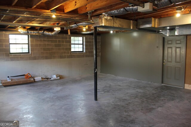 view of basement