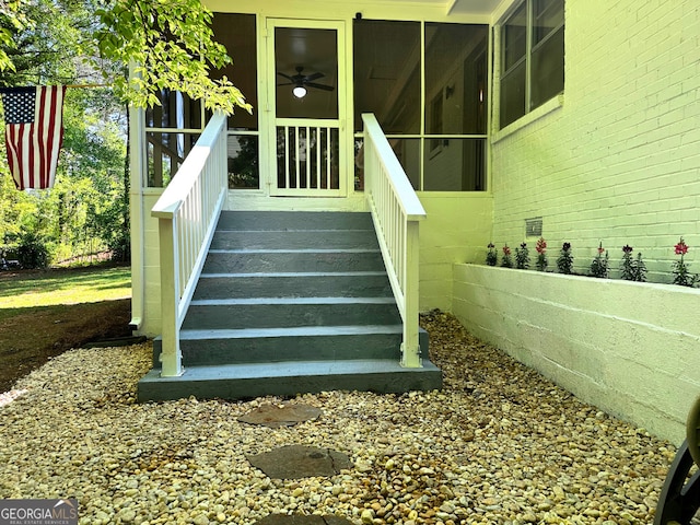 view of staircase