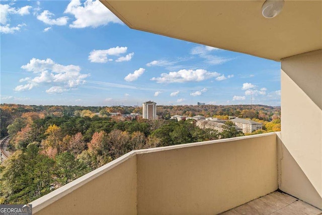 view of balcony