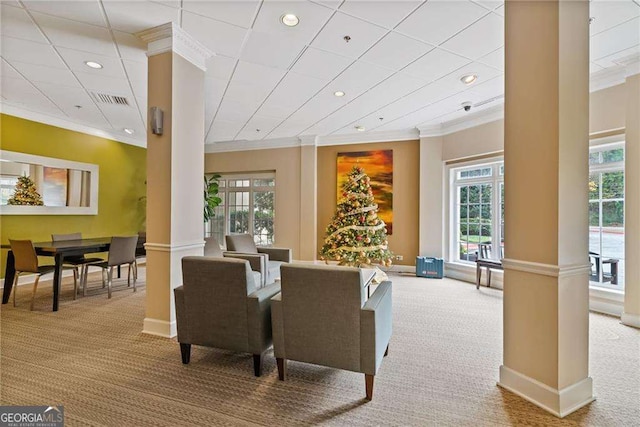 lobby featuring visible vents