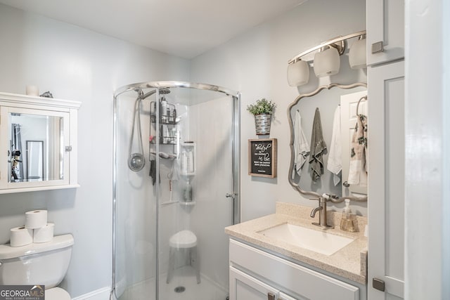 37 Covered Springs Dr NE, Rome, GA 30165 - bathroom with a shower stall, toilet, and vanity