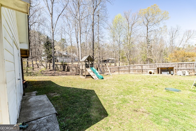 37 Covered Springs Dr NE, Rome, GA 30165 - view of yard featuring a fenced backyard and a playground