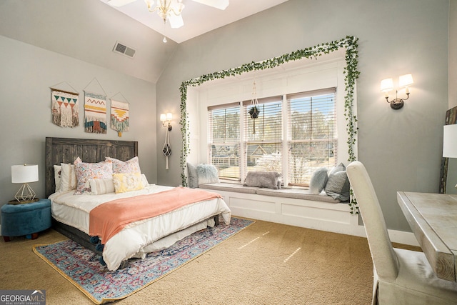 3227 Aviary Ct NW, Acworth, GA 30101 - bedroom with carpet and vaulted ceiling