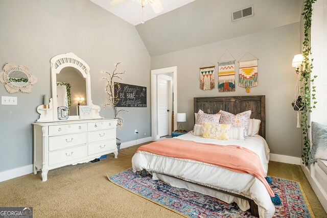 3227 Aviary Ct NW, Acworth, GA 30101 - carpeted bedroom with vaulted ceiling and baseboards