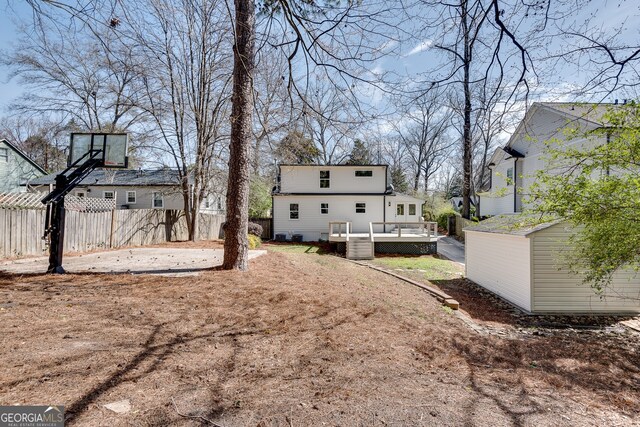 1861 Dyer Cir, Atlanta, GA 30341 - back of house with fence and a deck