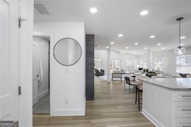 2041 Briarcliff Rd NE, Atlanta, GA 30329 - hallway featuring light wood-type flooring and recessed lighting