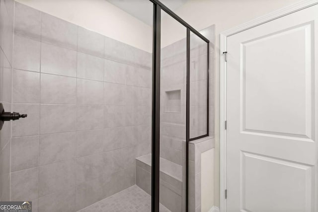 full bathroom with a stall shower