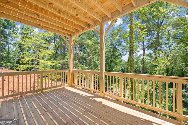 view of wooden terrace