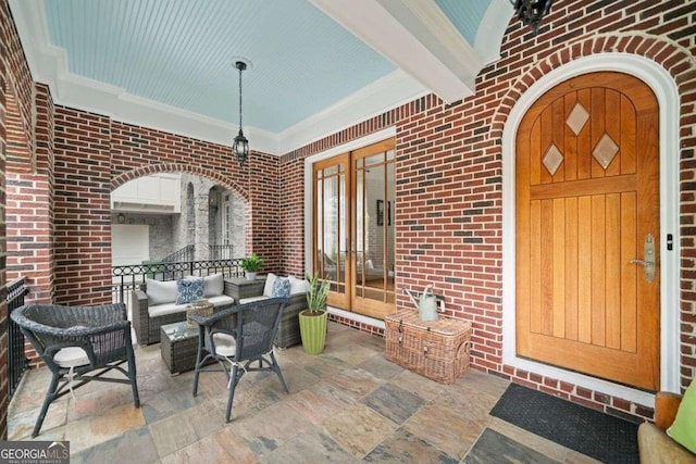 view of patio featuring outdoor lounge area