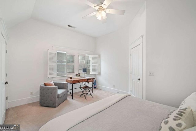 bedroom with carpet flooring, baseboards, and visible vents