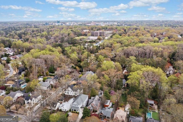 drone / aerial view with a residential view