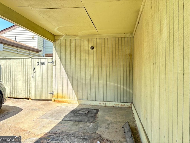 exterior space featuring fence and a patio area