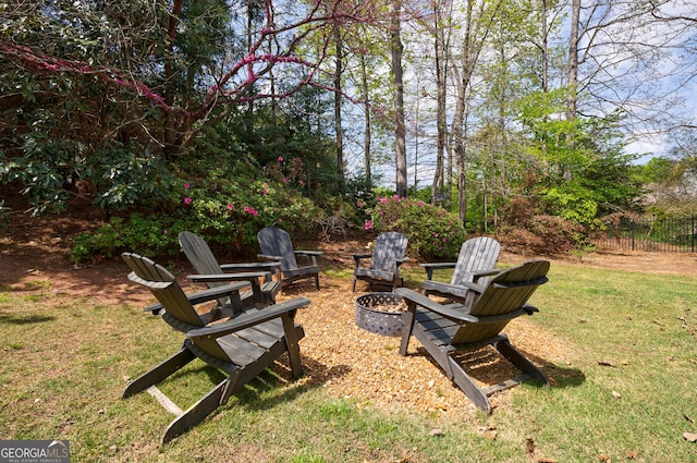 2005 Westbourne Way, Alpharetta, GA 30022 - view of yard with a fire pit