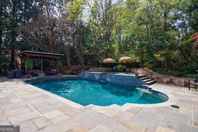 2005 Westbourne Way, Alpharetta, GA 30022 - outdoor pool featuring a patio area and a gazebo