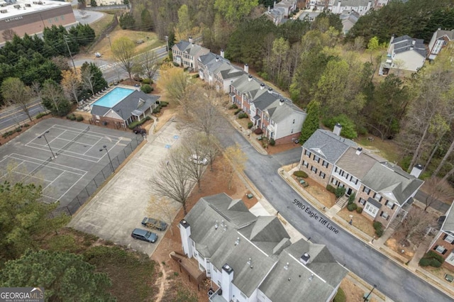 bird's eye view featuring a residential view