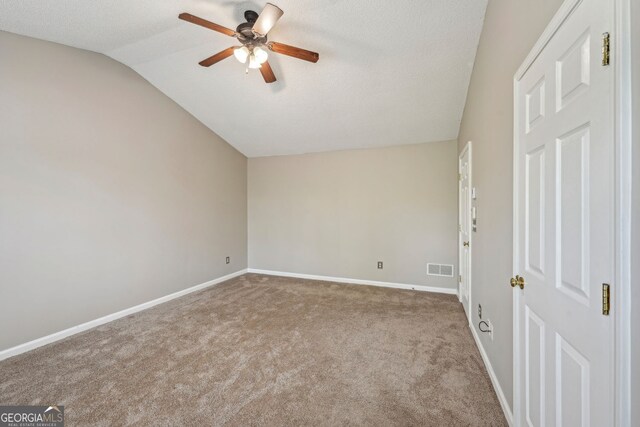 3936 Toccoa Falls Dr, Duluth, GA 30097 - carpeted spare room with lofted ceiling, ceiling fan, and baseboards