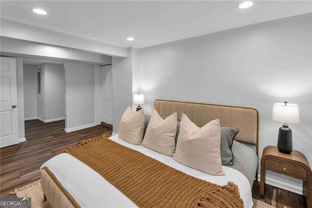 656 Channing Dr NW, Atlanta, GA 30318 - bedroom with wood finished floors and recessed lighting