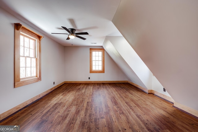 1621 Daniells Bridge Rd, Athens, GA 30606 - additional living space with wood finished floors, a ceiling fan, and baseboards
