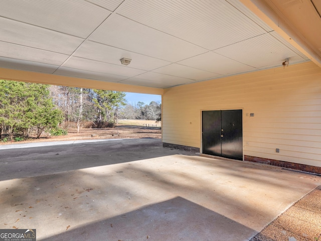 view of patio with a carport