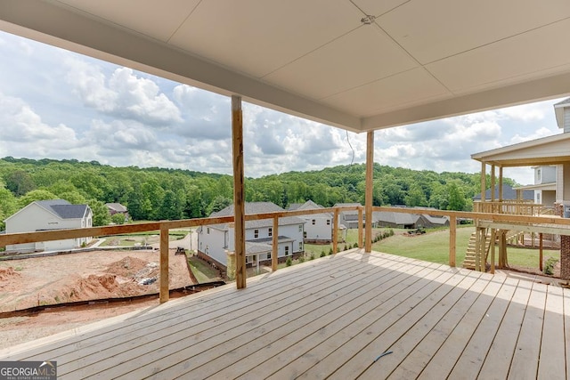 3787 Cheyenne Ln, Jefferson, GA 30549 - wooden deck with a view of trees