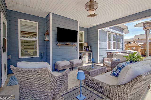 view of patio / terrace with an outdoor hangout area