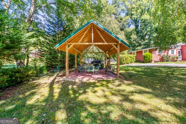 256 Black Rock Mountain Pkwy, Clayton, GA 30525 - view of yard featuring a gazebo and a patio