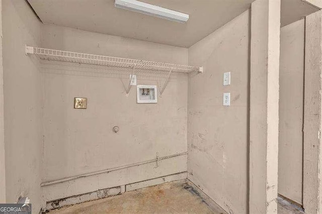 washroom with laundry area and hookup for a washing machine