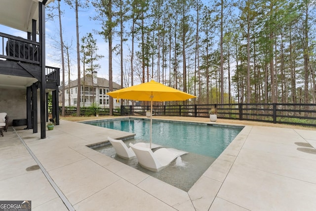 6635 Canyon Cv, Cumming, GA 30028 - view of pool featuring a patio area, a fenced backyard, and a fenced in pool