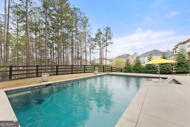 6635 Canyon Cv, Cumming, GA 30028 - view of swimming pool with a fenced in pool and a fenced backyard