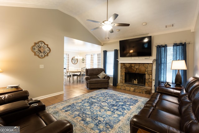 dining area featuring dark tile patterned floors, baseboards, ornamental molding, and visible vents