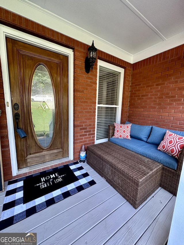4100 Jewel Rdg, Monroe, GA 30655 - entrance to property with outdoor lounge area and brick siding