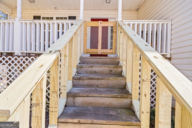 view of stairway
