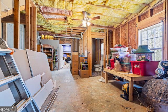 view of basement