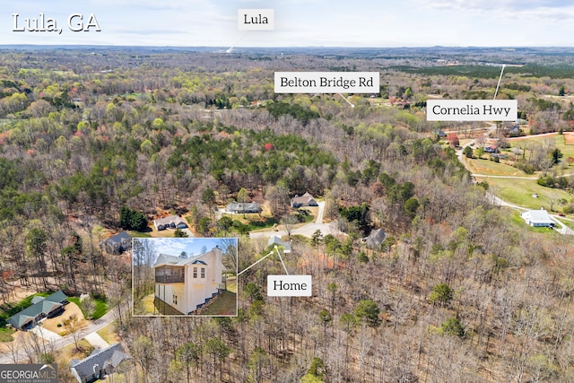 aerial view with a view of trees