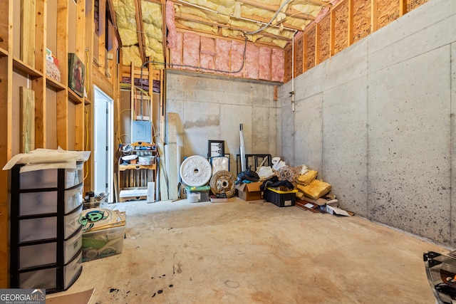 view of basement